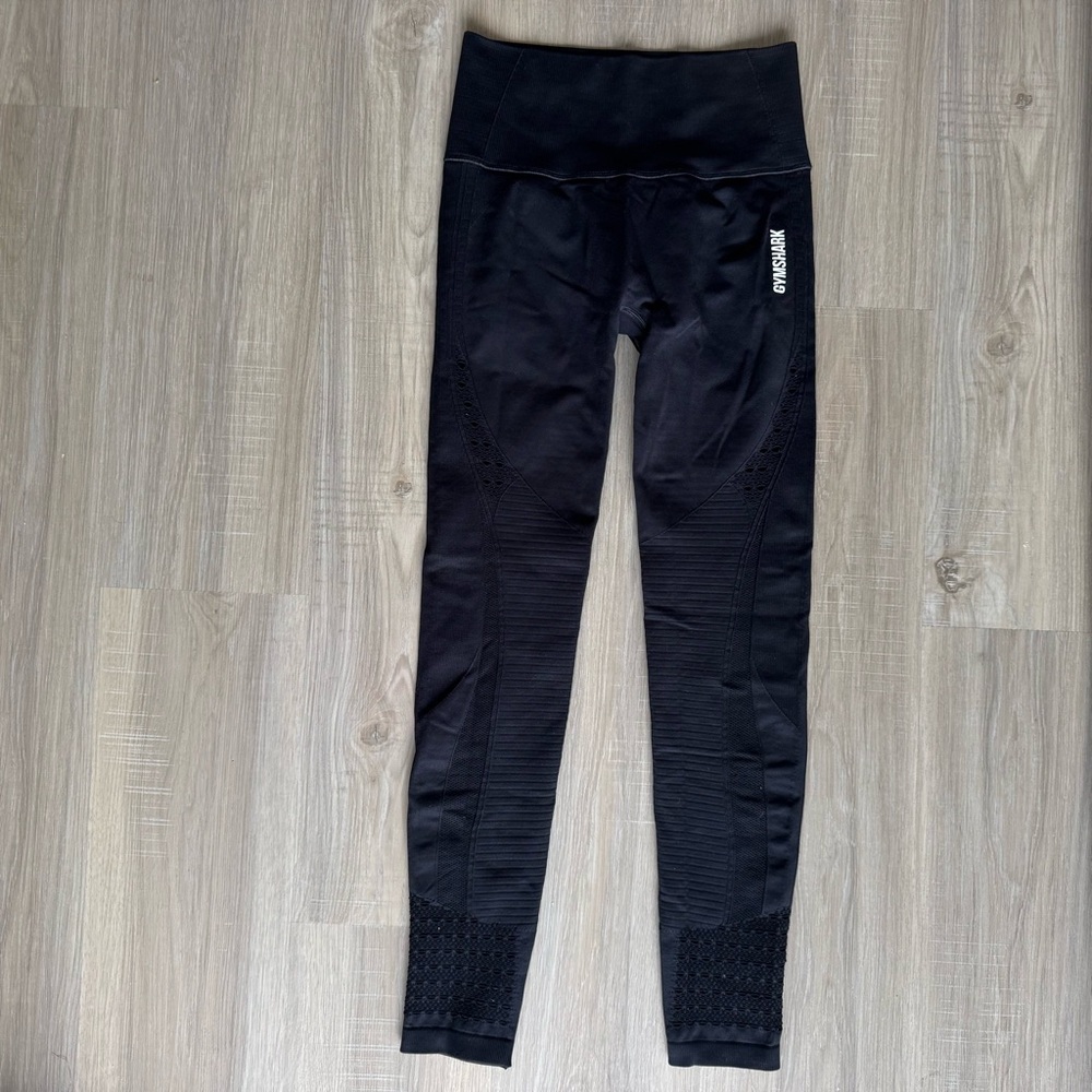 Gymshark Energy Seamless Black Leggings High Waisted Full Length